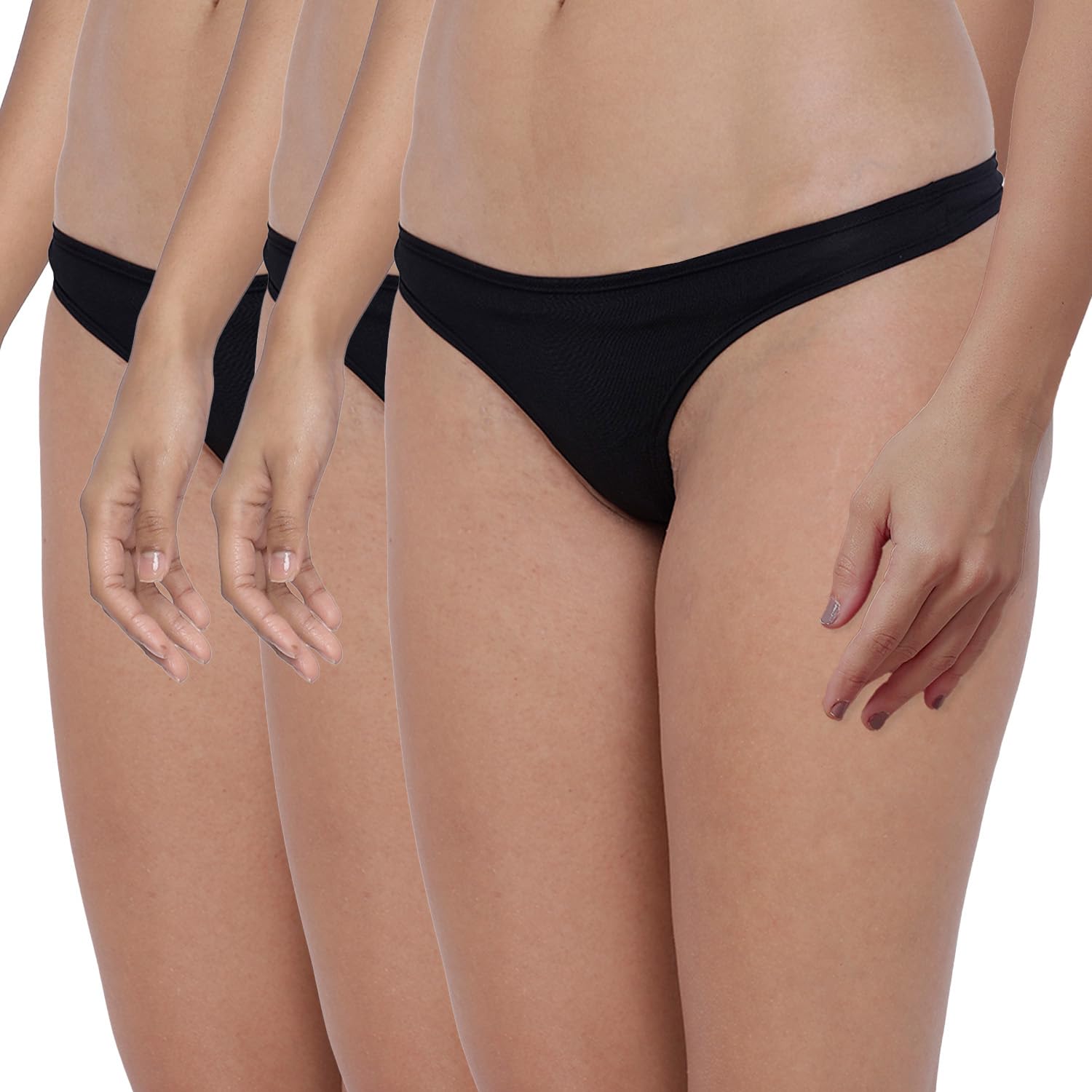 BASIICS Spiffy Antimicrobial Semi-Seamless Thongs Panty for Women (Pack of 3)-image-35