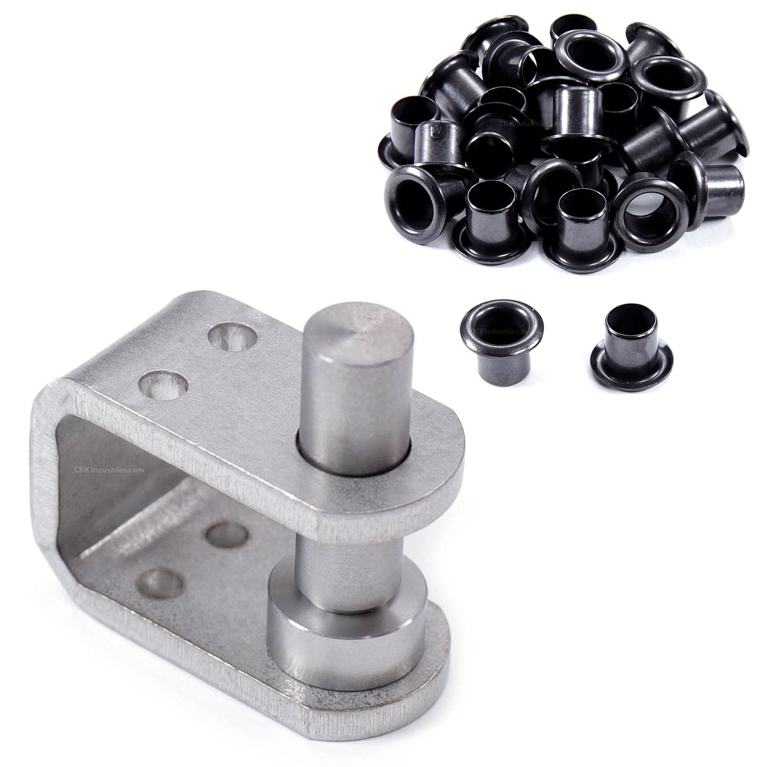 Eyelet Setting Tool & (25) Eyelet Combo - (1) [#8 Eyelet Setting Tool (1/4 in.)] + (25) [#8-8 Black Eyelets (1/4 in.)] - for KYDEX Holster Making, Sewing, Canvas, Tent Making