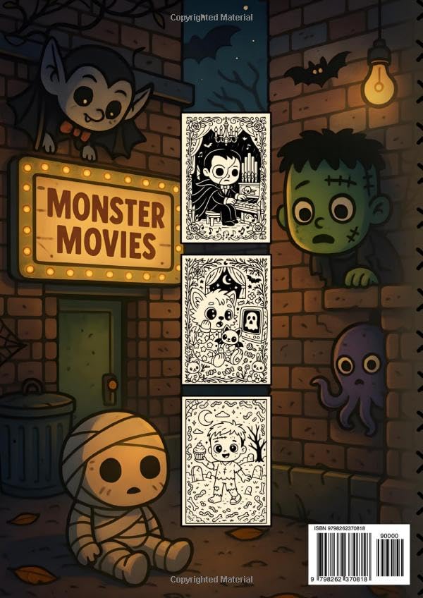 Creepy Kawaii Monster Movie Coloring Book (Creepy Kawaii Coloring Books) image 3