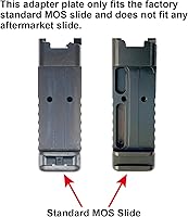 Vista 2 de DPP Titanium Placa adaptadora compatible con Glock 17/19 Gen 3-5 MOS Holosun 407/507C/508T/Osight C/XR y Trijicon RMR/SRO