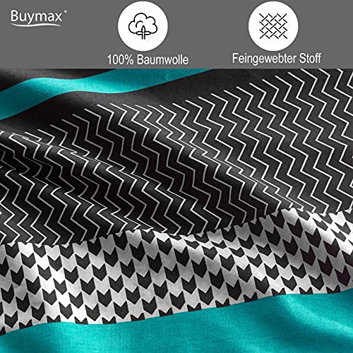 Buymax Bettwäsche 135x200 cm 4-teilig – Bettwäsche Set Renforcé 100% Baumwolle, 2 x Bettbezug 135x200 cm und 2 x Kissenbezüge 80x80 cm… – Ansicht 3