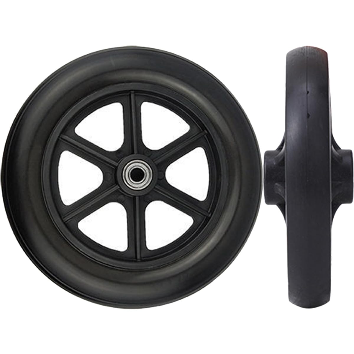 Rueda Delantera Práctica para Andador y Silla de Ruedas, Accesorio Abs Resistente, Silenciosa y Duradera, Paquete de 2 Piezas para Reemplazo Fácil