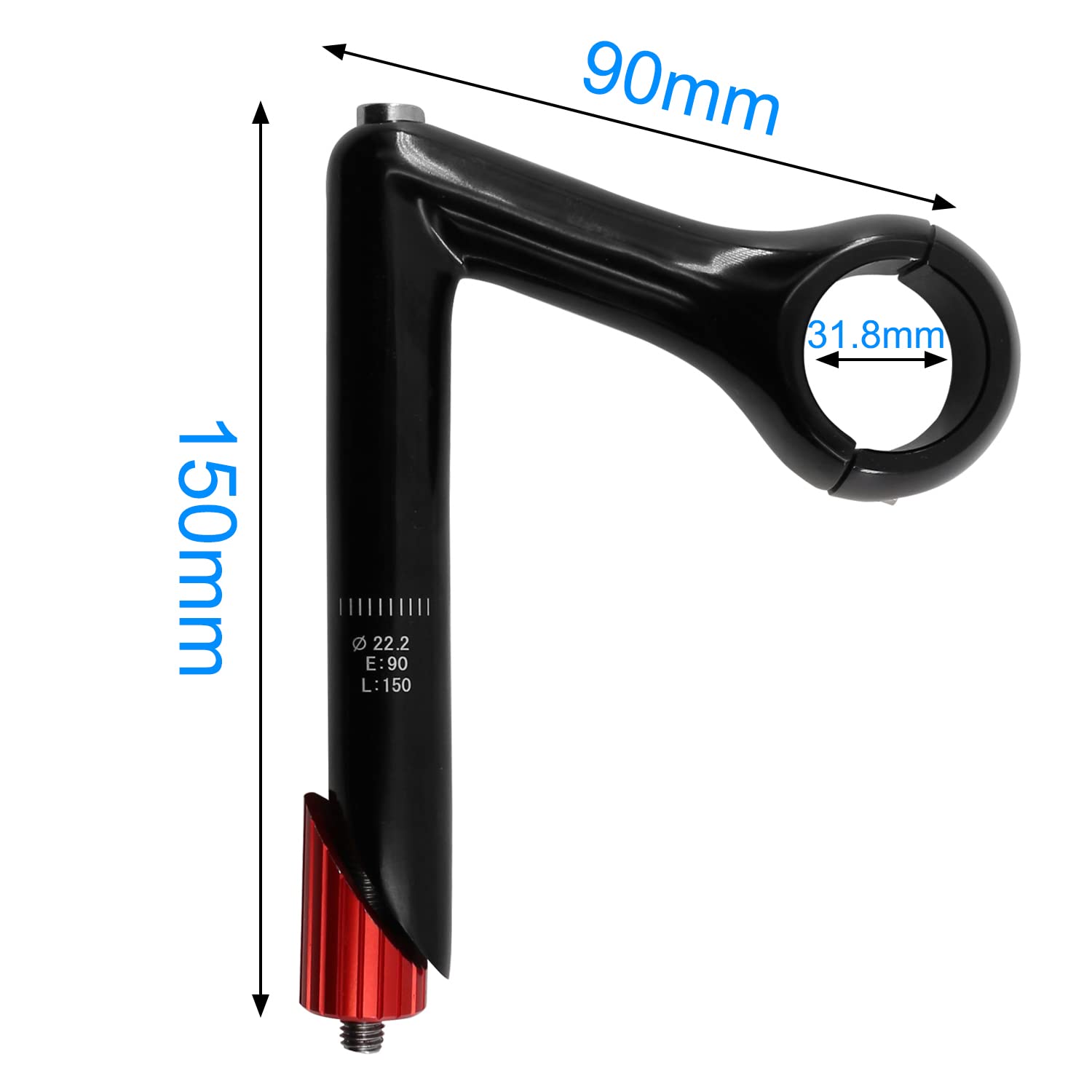 WEERAS Electroplated Aluminum Alloy Bicycle Quill Stem Full CNC Grinding Classic Vintage Bicycle Stem 31.8 mm