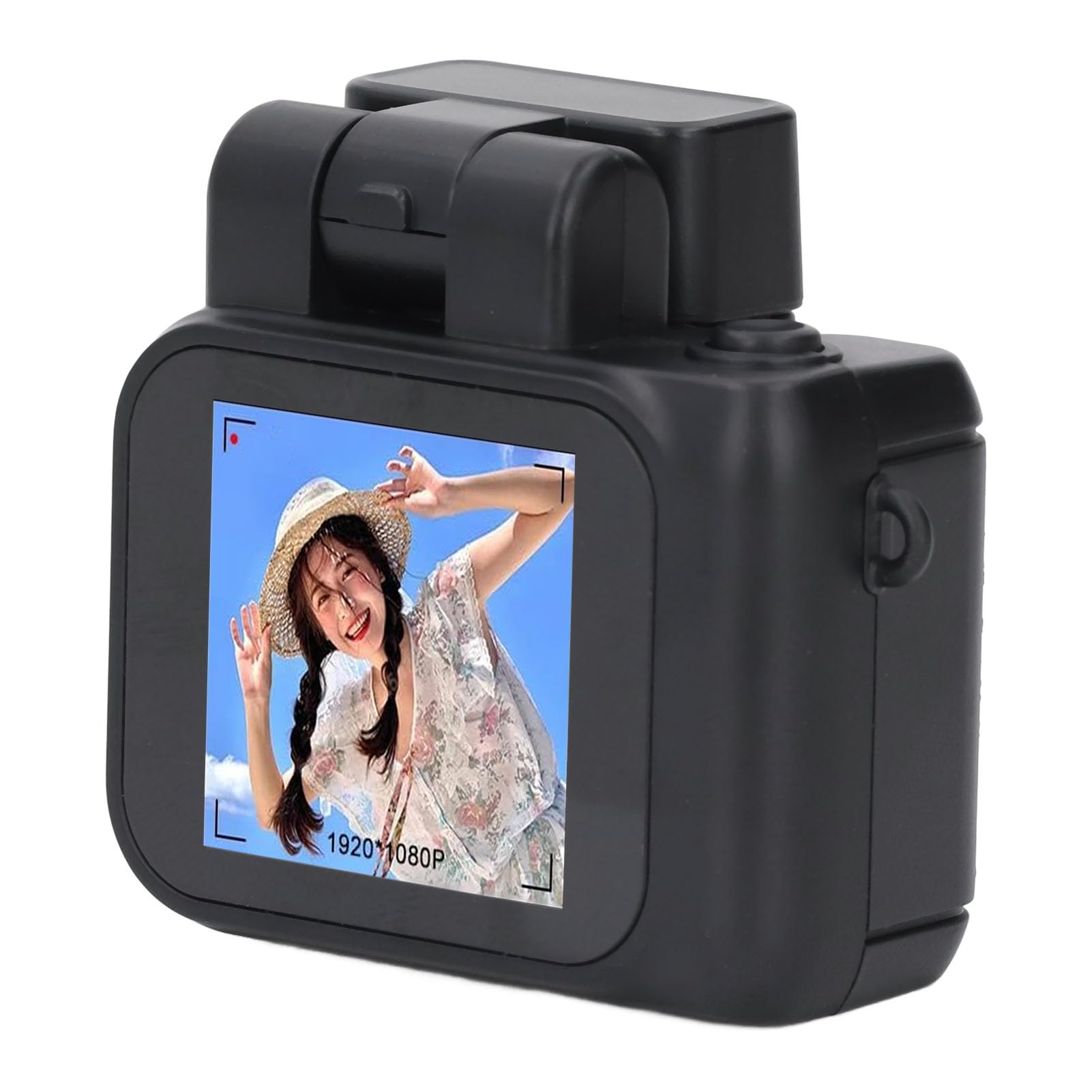 Pocket Camera, Small Camera 160 Degree Wide Angle Lens 2MP 3760x2128 1080P HD with Keychain for Video Recording