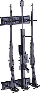 Gun Rack for Wall - Indoor Adjustable Gun Holder Wall Mount, Heavy Duty Shotgun Rifle Rack Display Stand with Soft Padding - Heevir