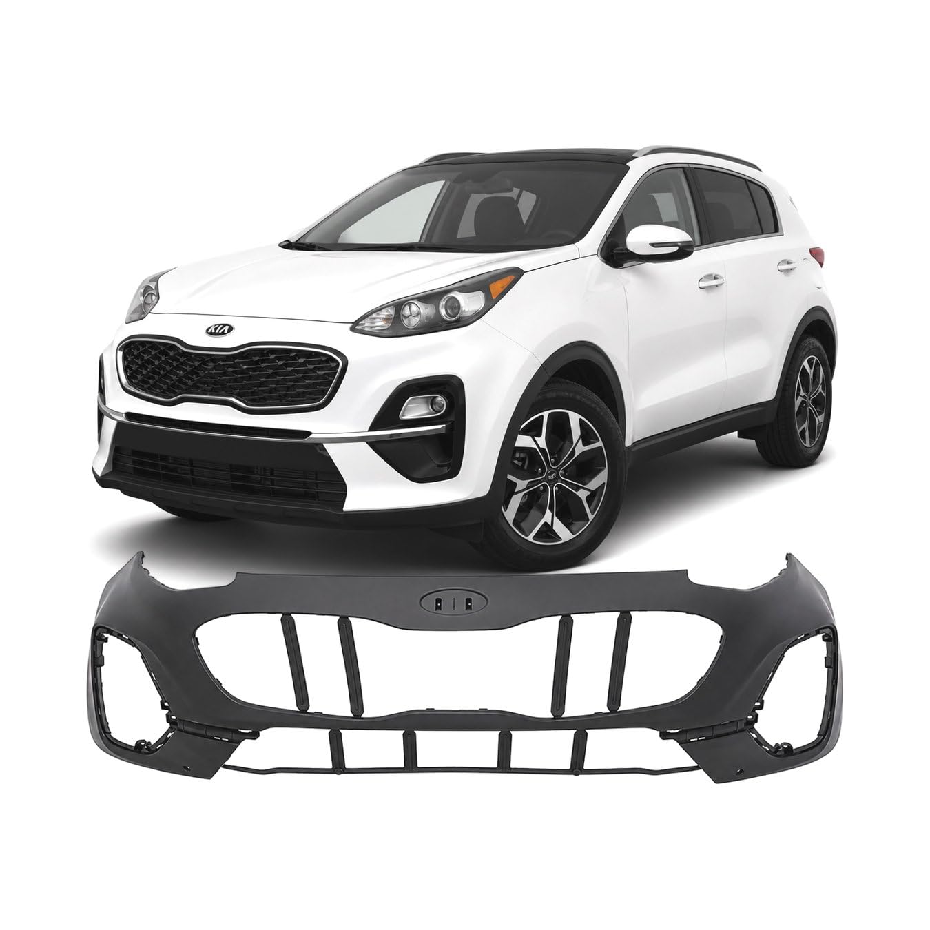 FitParts Compatible with Kia Sportage 2020–2022 Front Bumper Cover