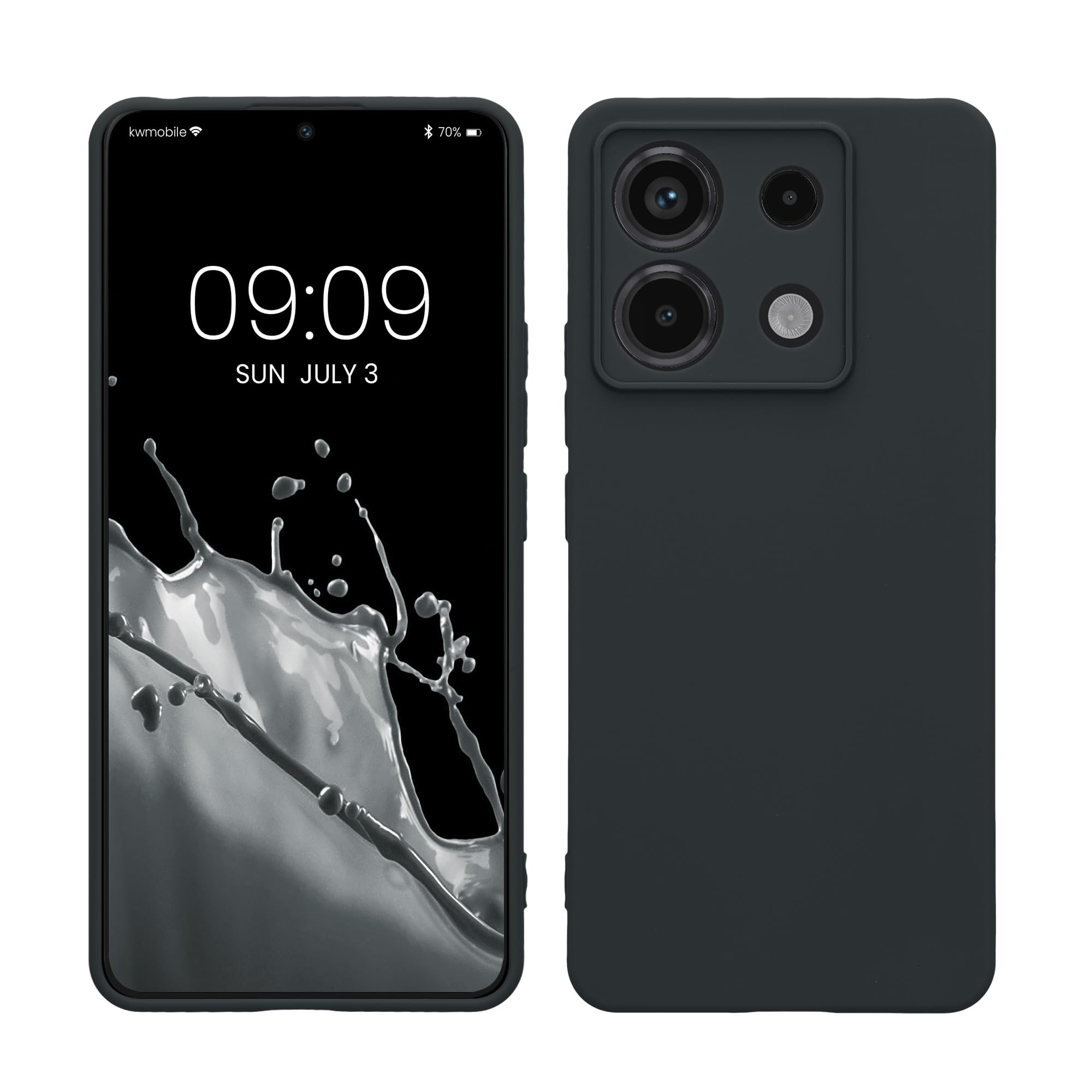 kwmobile Carcasa Compatible con Xiaomi Redmi Note 14 Pro 5G / Poco X7 Funda - Funda Ultrafina de TPU con Bordes elevados - Lavanda Metalizado — view 377