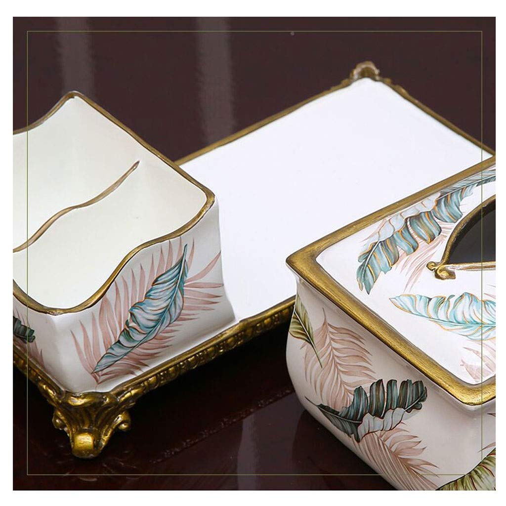 Scatole di tessuto, contenitore for scatola di immagazzinaggio, porta tovaglioli da tavolo, creativo multifunzionale cornice dorata tavolo da pranzo for la casa tovagliolo scatola di immagazzinaggio d