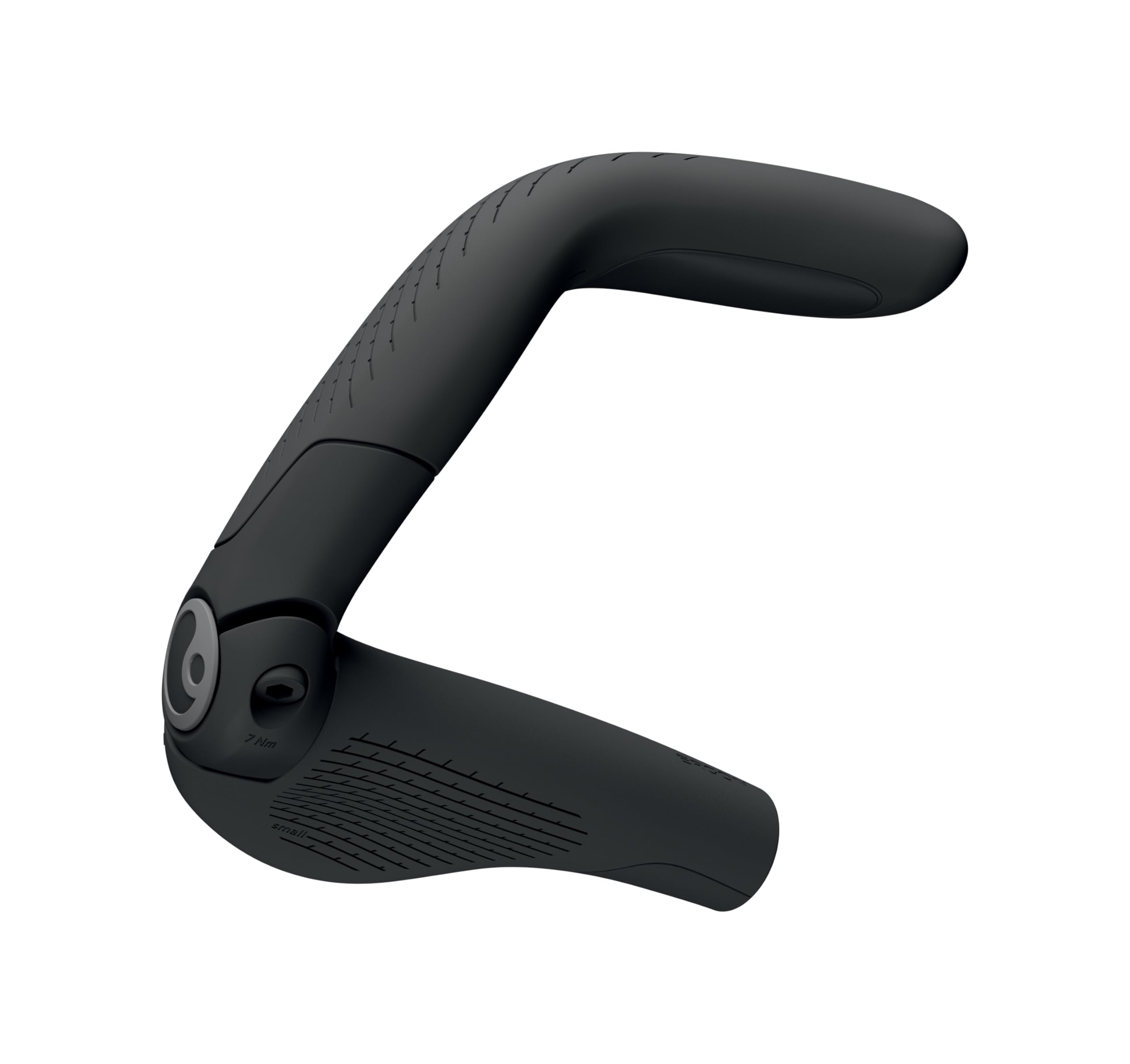 Ergon GP5 EVO Fahrradgriffe mit eingebauten Lenkerenden, Schwarz, Größe S