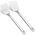 HANSGO Stainless Steel Slotted Turner, Slotted Spatula 15 Inches Cooking Utensils for Kitchen Flipping Grilling Fish Eggs