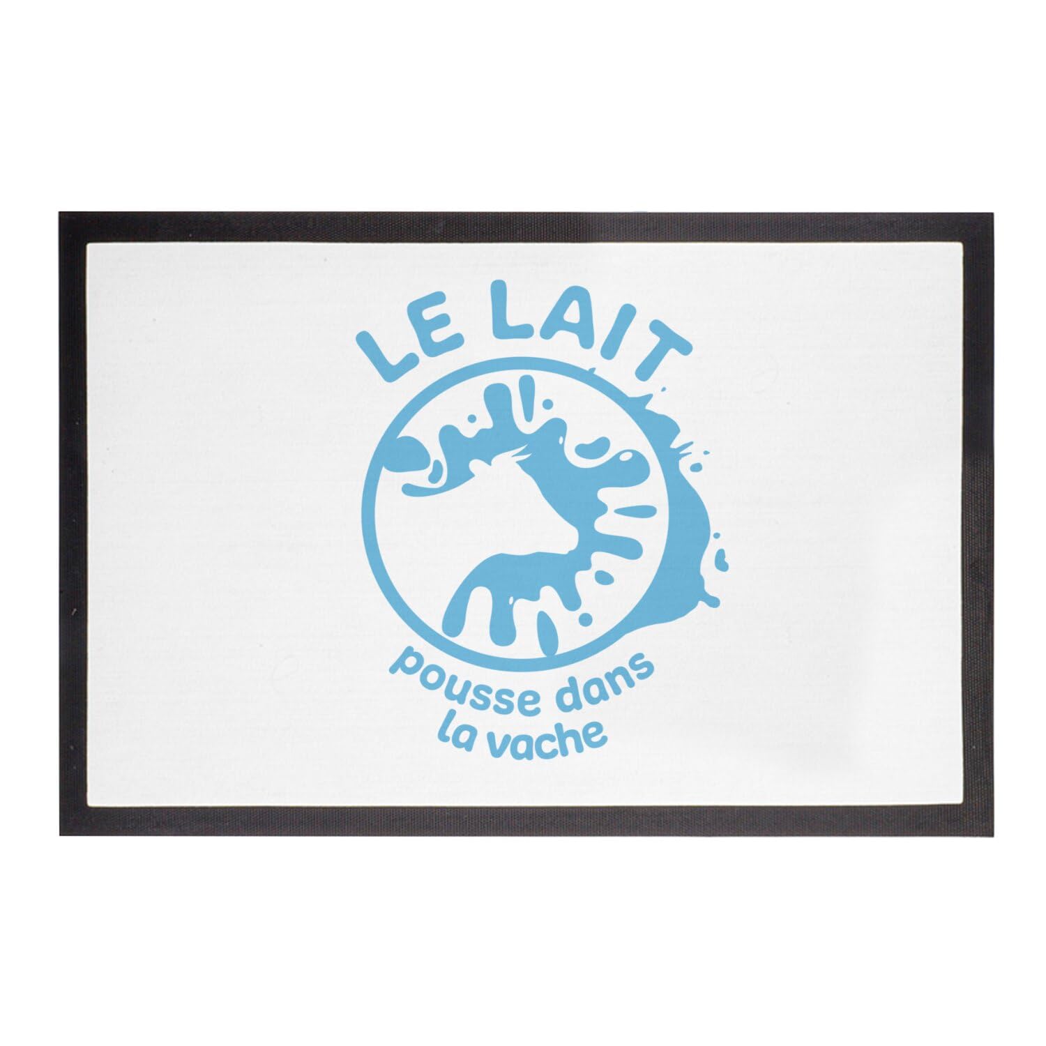 Paillasson blanc enfant vache 75x50cm pour une entrée de chambre amusante