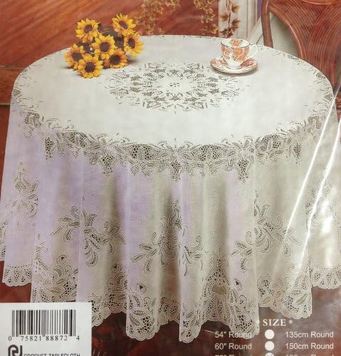 Crochet Vinyl Tablecloth (72"Round) image 3