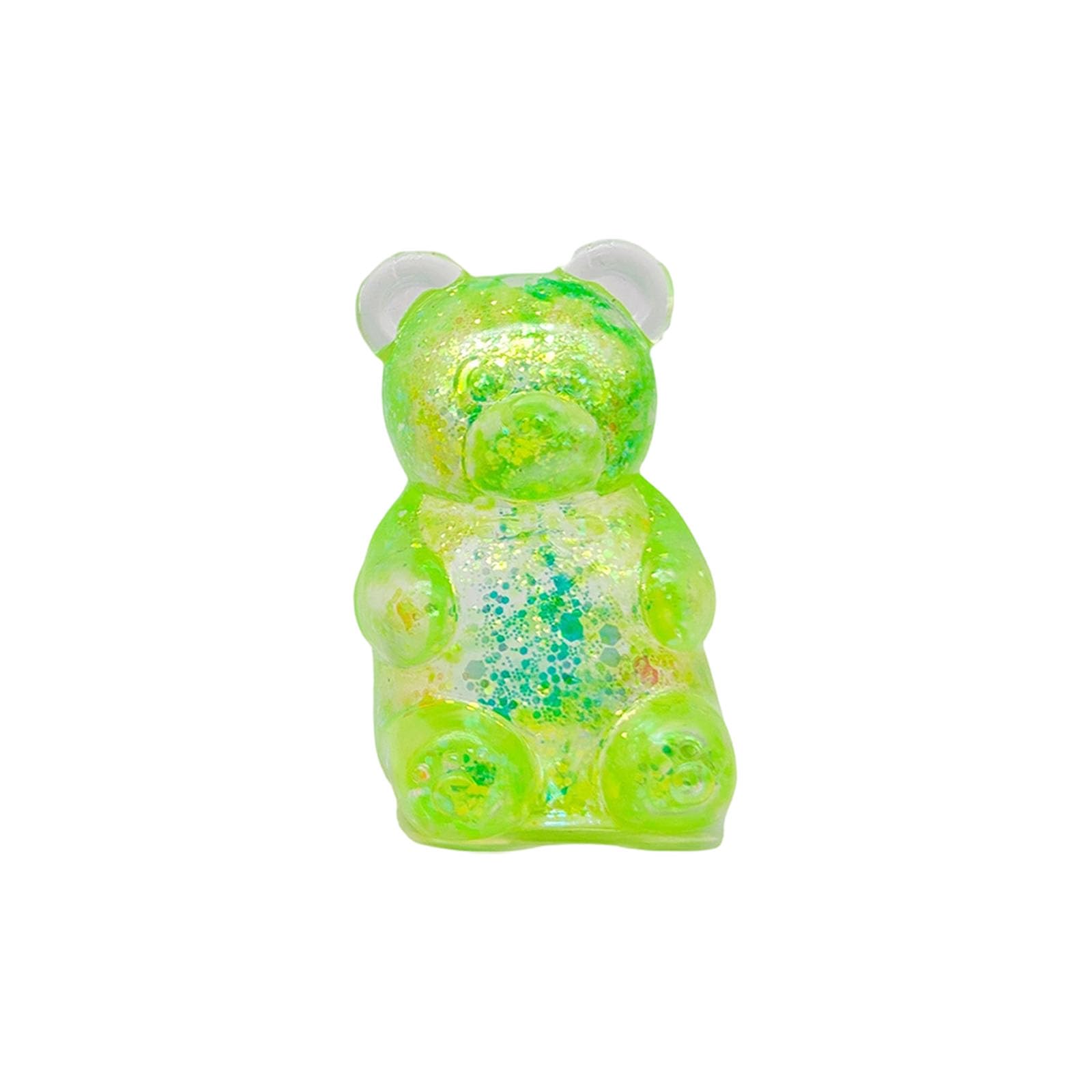 Bear Toy,Stress Bear Squishy Ball,Malt Sugar Textured Bear Squeeze Toy Fidget Squishy Toys for Anxiety Relief for Students and Adults Creative Party Filler Gift (B-Green) — image 1