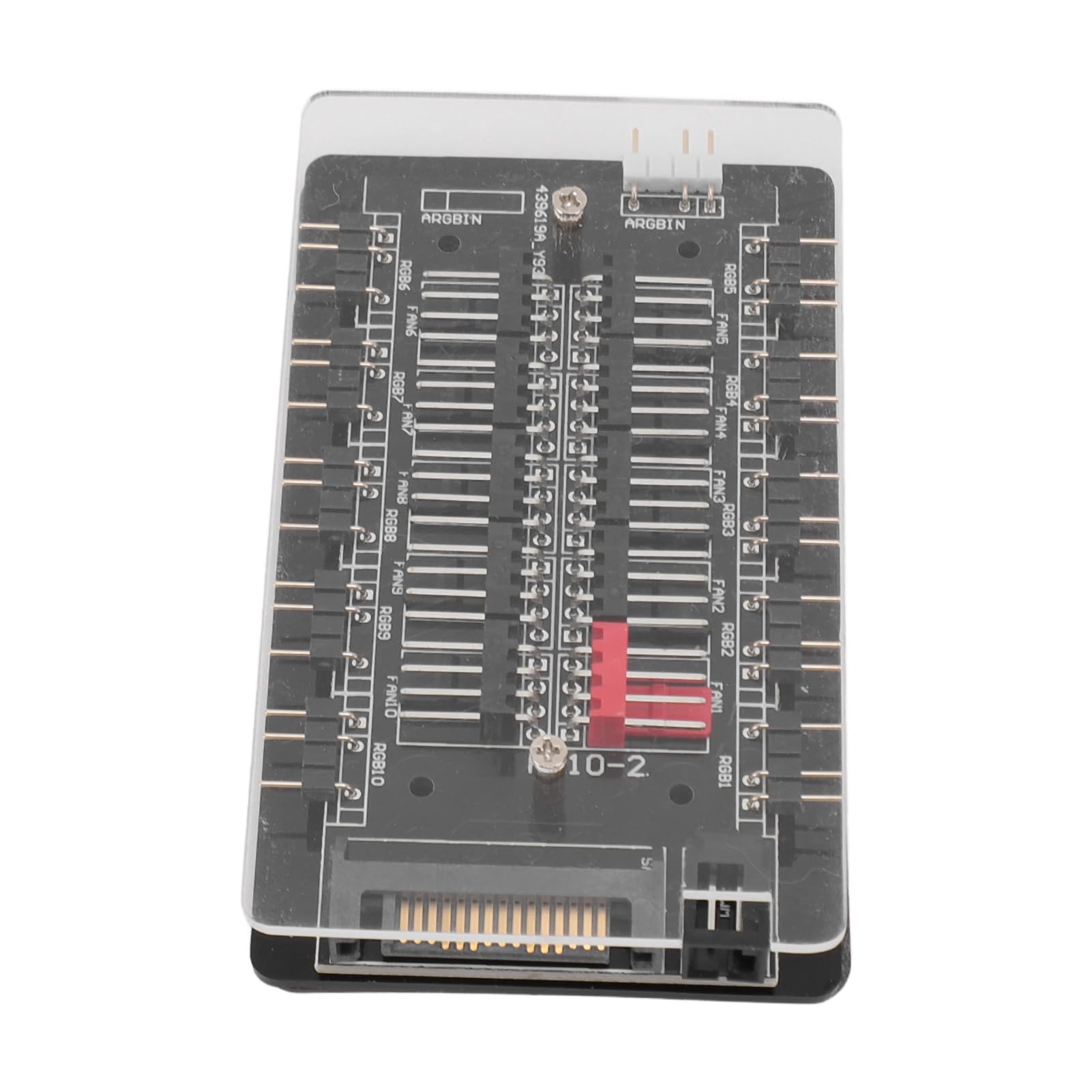 Hub Splitter Ventole ARGB PWM - Adattatore Da 1 A 10 Vie 5V 3 Pin, Per Controllare Ventole PC, Cavo 40 Cm, Compatto