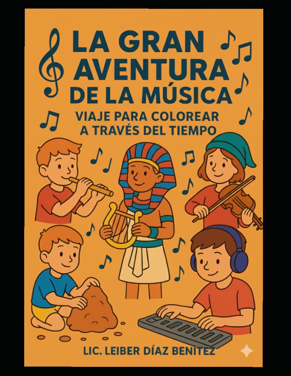 La Gran Aventura de la Musica: viaje para colorear a través de el tiempo