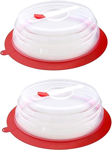 PlateTopper Tapa plegable para platos de alimentos para microondas, protector contra salpicaduras de microondas con ventilación de vapor, sin BPA,