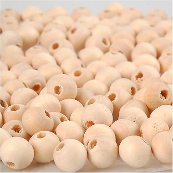 Bolas de Madera, D 8 mm, tamano del agujero de 2 mm, 100 pc, Baya China.
