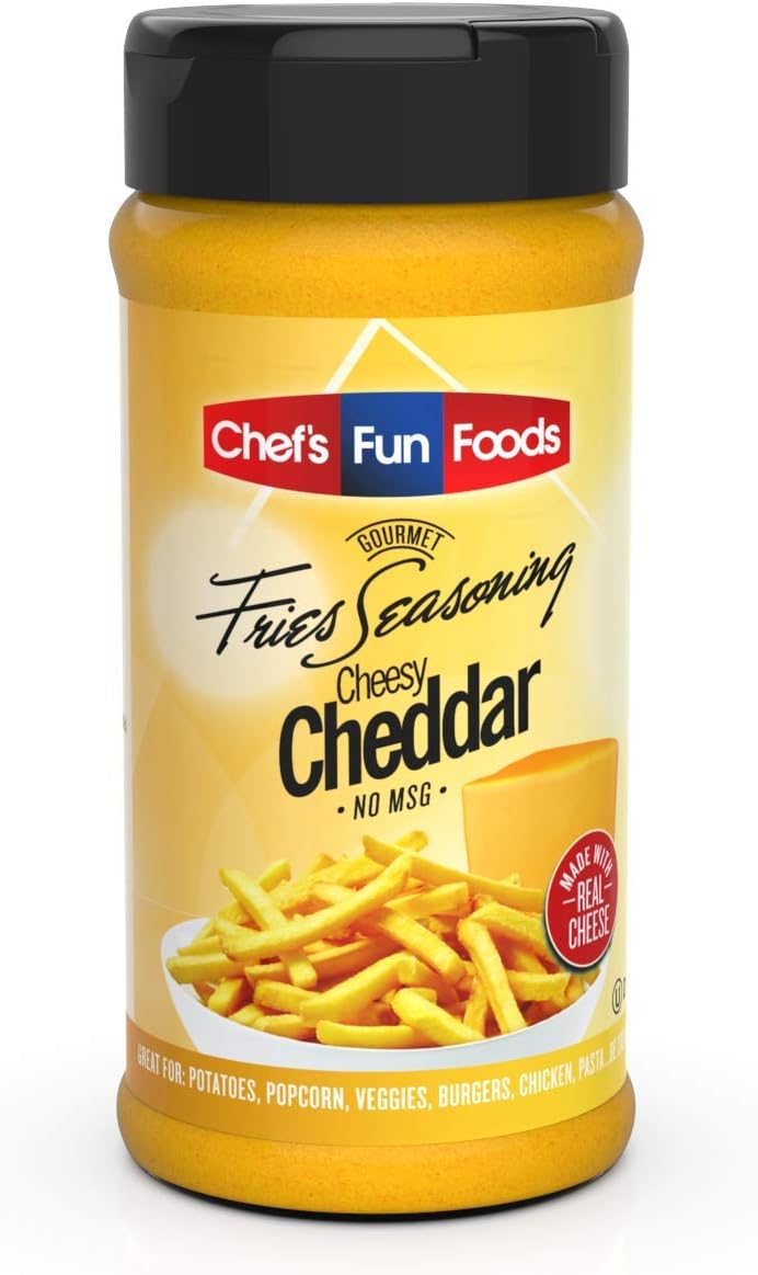 Gourmet Fries Seasonings Bottle, Cheesy Cheddar, 9 Ounce