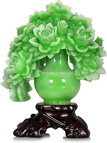 Miniatura 4 de Estatua de flor de peonía Fengs Shui de gran tamaño, el mejor regalo de felicitación de inauguración de la casa, atrae riqueza y buena suerte,