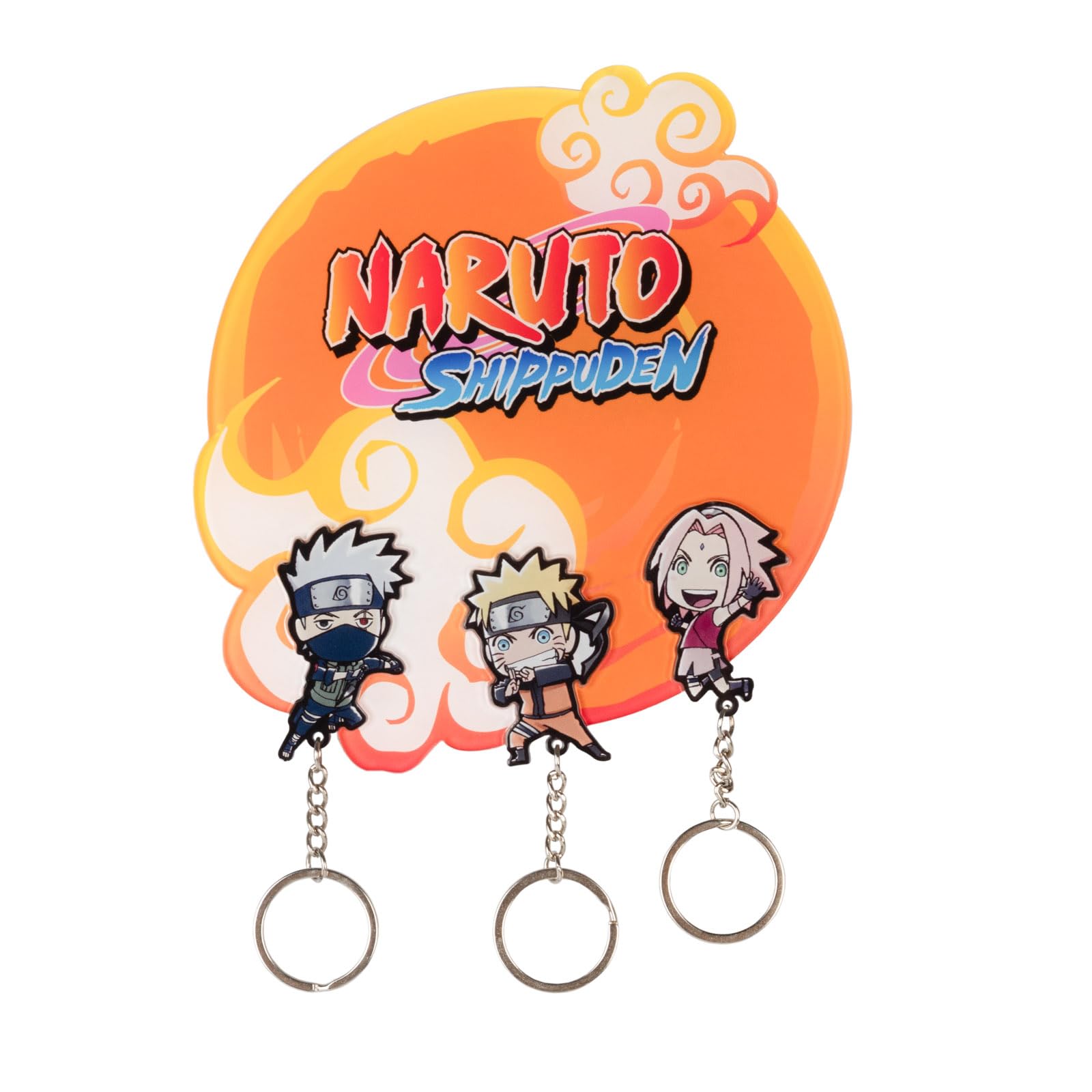 Grupo Erik Multicolour Magnetic Key Holder For Wall With Keychains - Naruto Shippuden | Key Organiser With Magnetic Keyring, Home Decor, Hallway Decor | Naruto Manga Gifts, New Home Gifts For Friends