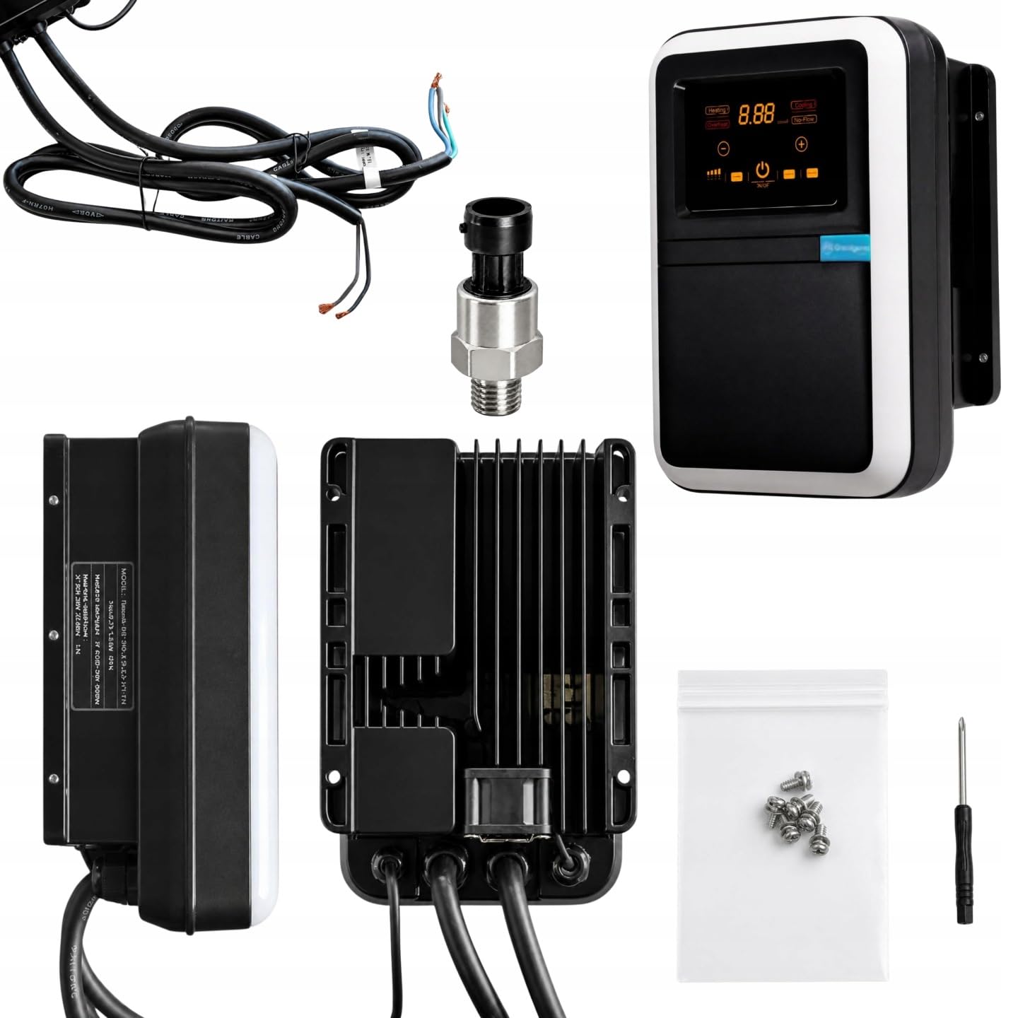 Pompa Sommergibile d'Acqua per Pozzo Profondo 3,5" ZEN 3/24 con Inverter - Pompa Sommersa in Acciaio Inox - Resistente alla Sabbia - con Scatola di Controllo Esterna, 1500 W, 6300 l/h, 127 m, 12,7 Bar