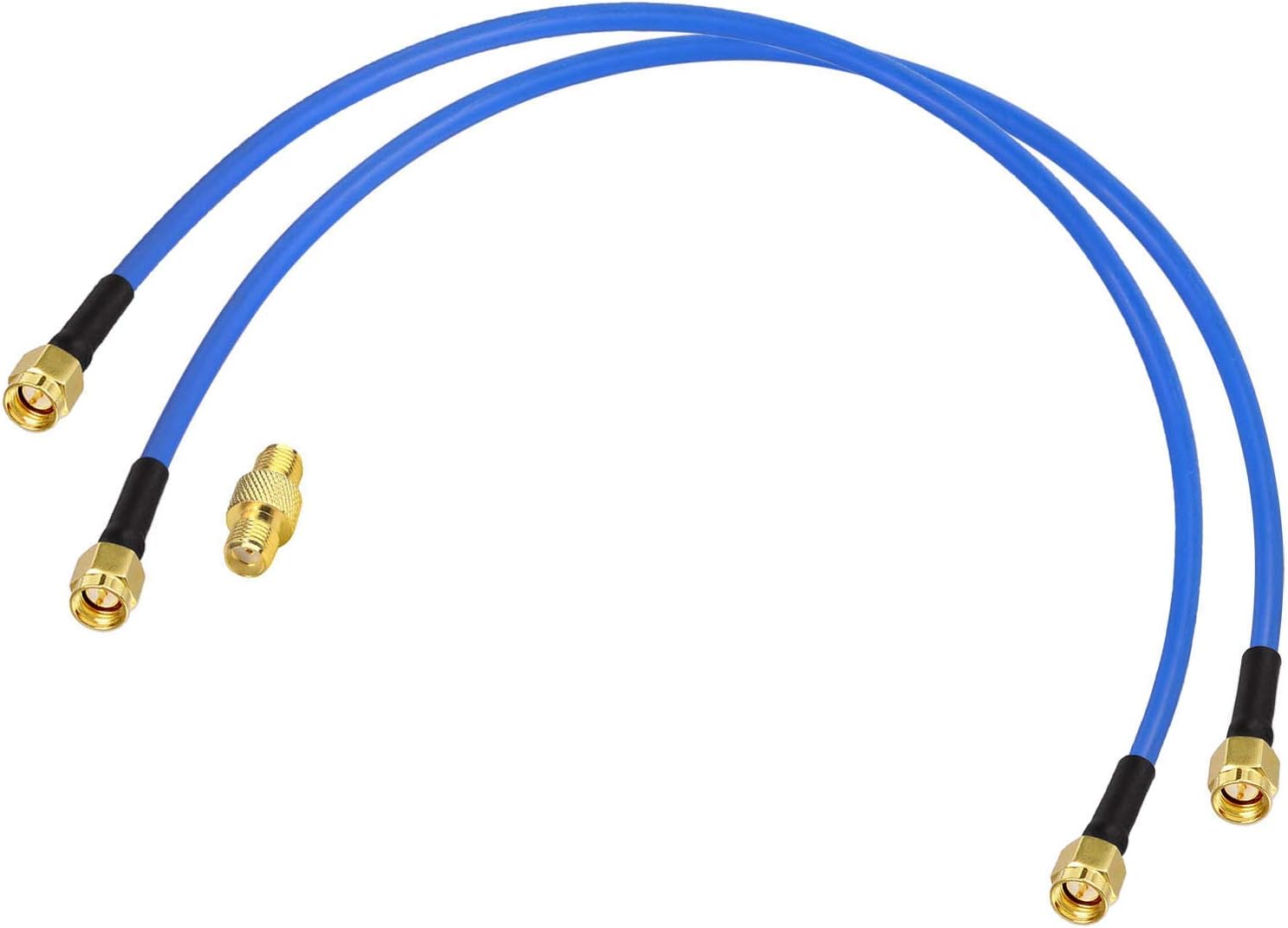 SMA Male to SMA Male RG402 0.141" Semi Flexible Coaxial Jumper Cable 12 inch 30cm (2-Pack) for Portable VNA Vector Network Analyzer Antenna Analyzer Spectrum Analyzer SWR Meter Tester