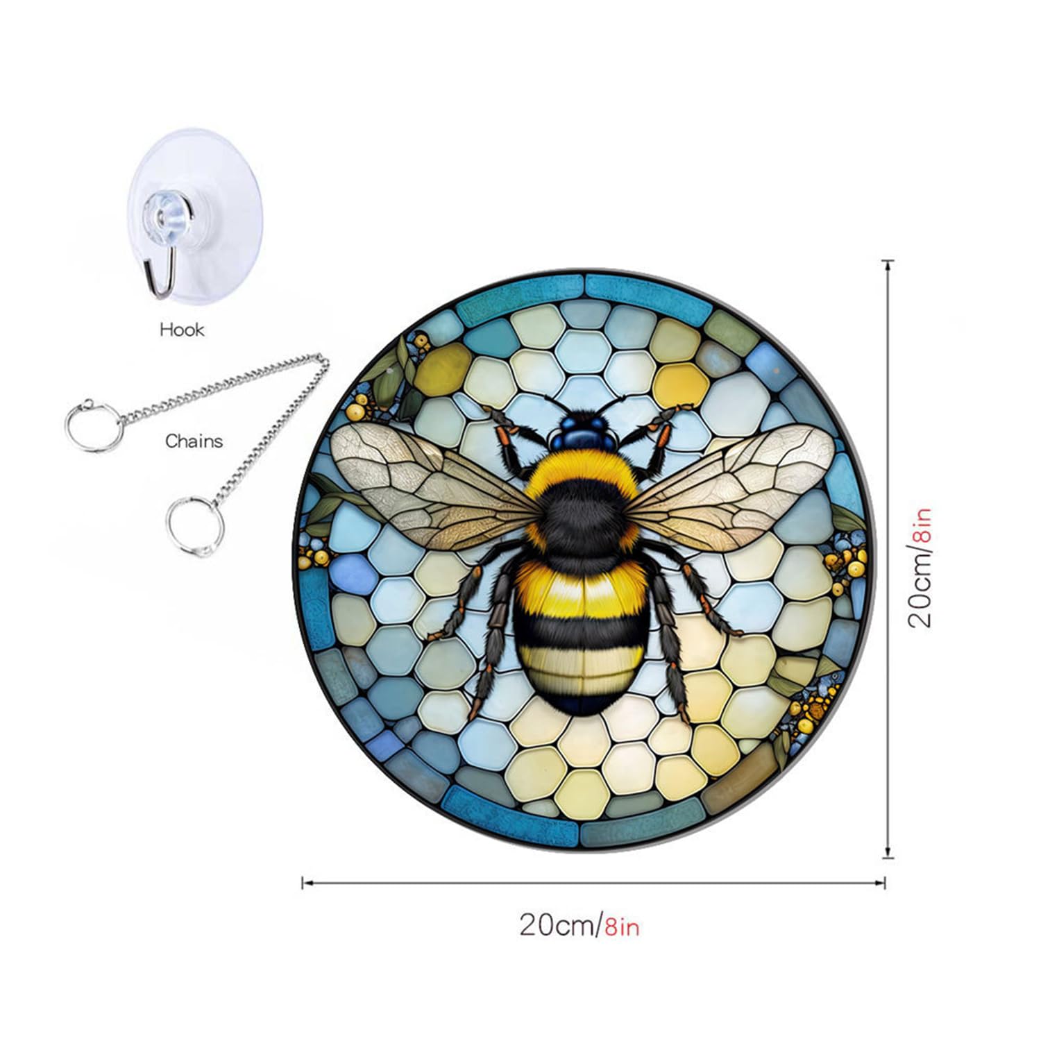 Amazon.co.jp: MATIHAY ハチ サンキャッチャー ステンドグラス