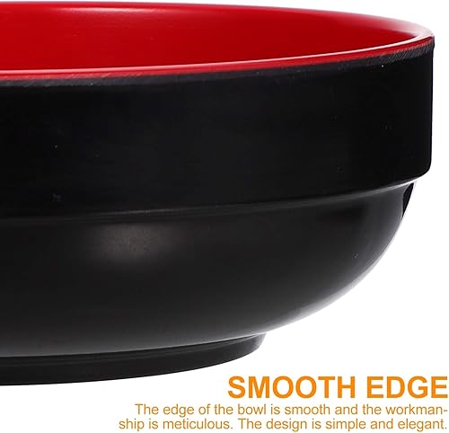 Miniatura 4 de UPKOCH 2 piezas de melamina Color Ice Snack chino Ramen Restaurante y plato grande Fruta Soba Vegetal Vajilla Doble Tazones Pho Soup .cm Suministros