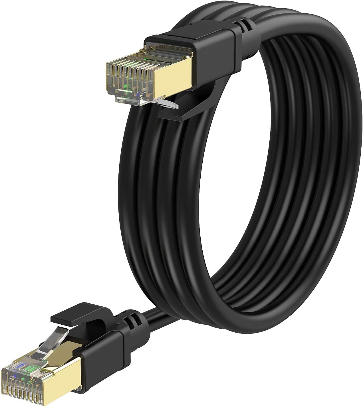 veetcom Cat8 イーサネットケーブル 20フィート 高速26AWG Cat8 LANネットワークケーブル 40Gbps 2