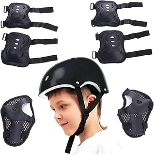 Toddmomy 1 Conjunto De Joelheiras Esportivas Protetor De Joelho Equipamento De Skate Joelheiras De Pulso Para Bicicleta Joelheiras Capacete E Joelheiras Capacete Para Crianças Cotoveleiras