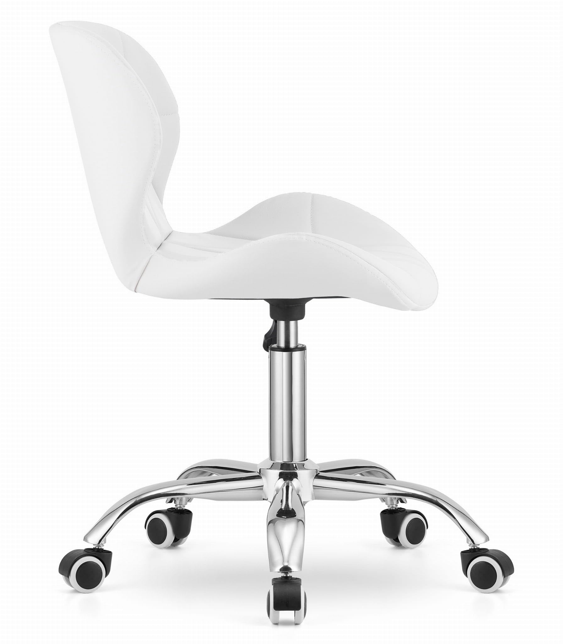 Chaise Similicuir Bureau Confort Pied Chromé Noir