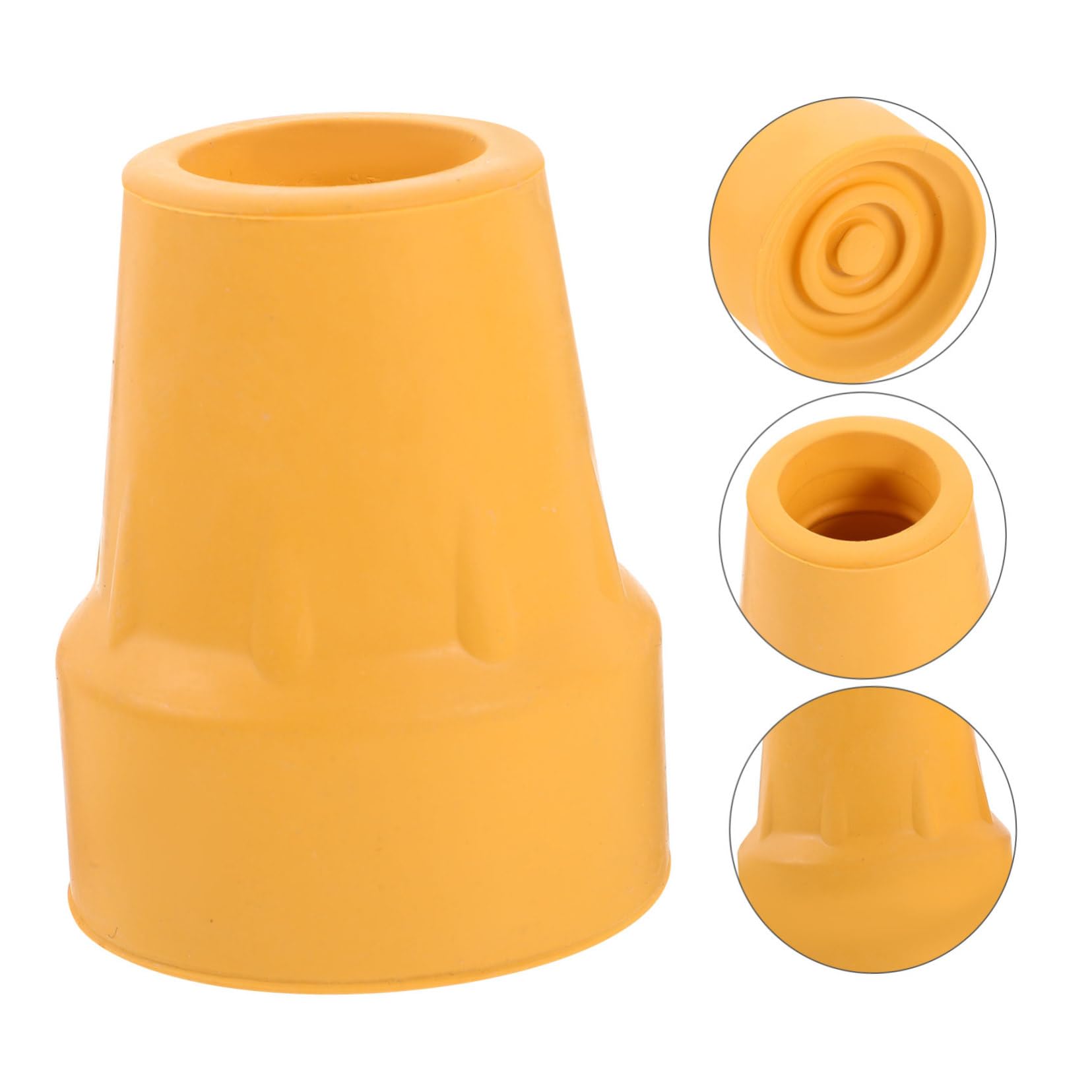 Reemplazo De Puntas De Goma De Caña Palo De Senderismo Accesorios Bastón Termina No Puntas De Goma para Bastones Puntas De Caña Caucho Yellow 4 Piezas X 4