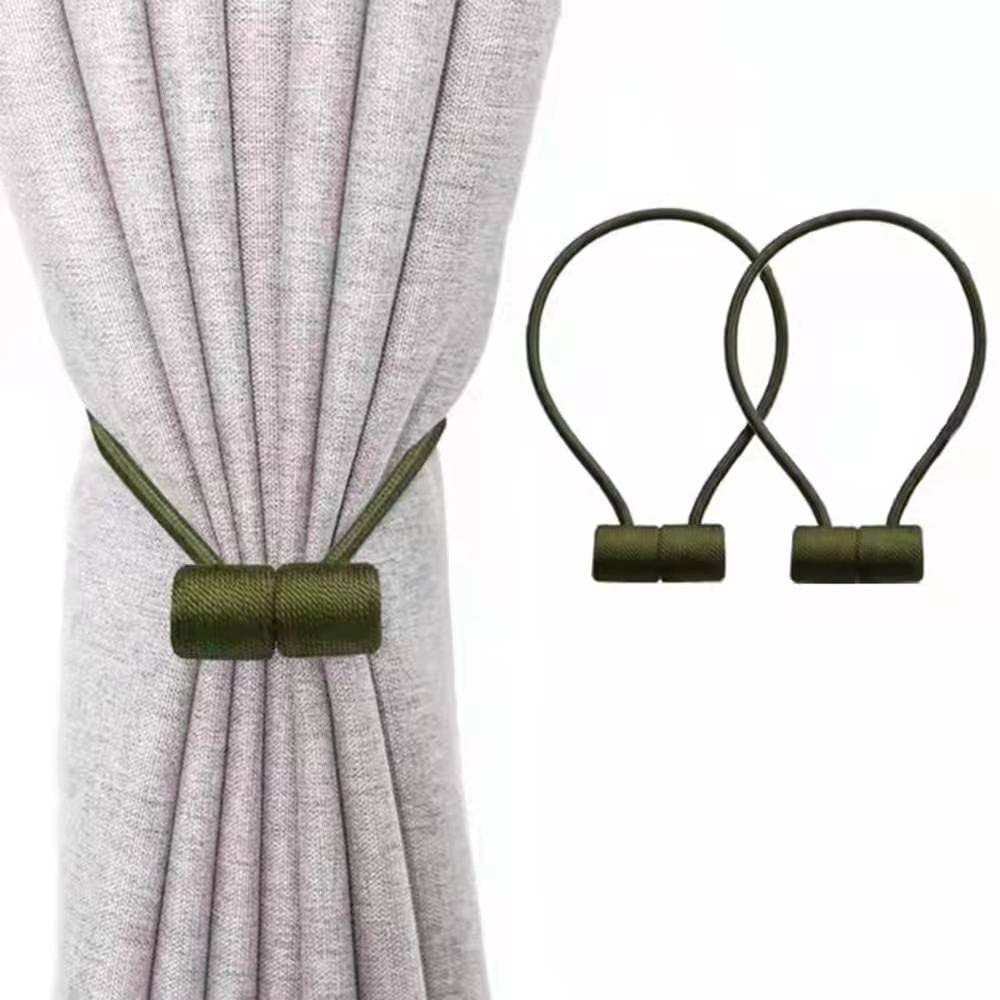 Magnetic Curtain Tiebacks Drapery Tiebacks, Upgraded 18 Inch Strong Magnet 13 Colors Curtain Holdbacks for Home Office Decorative Twist Curtain Ties