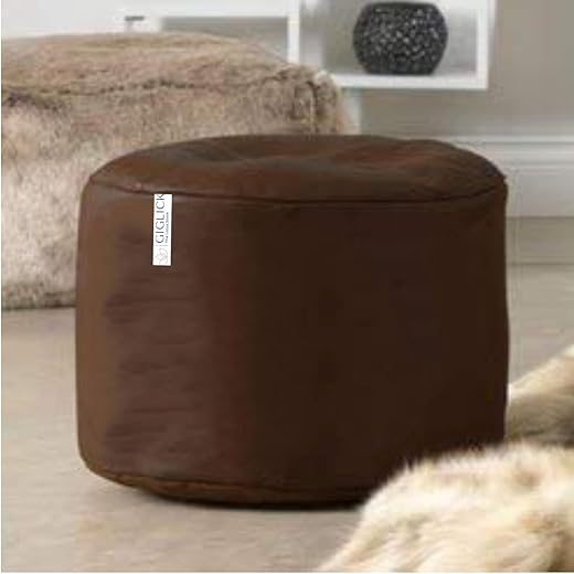 KAMS LIEU Faux Leather Footrest Dark Brown