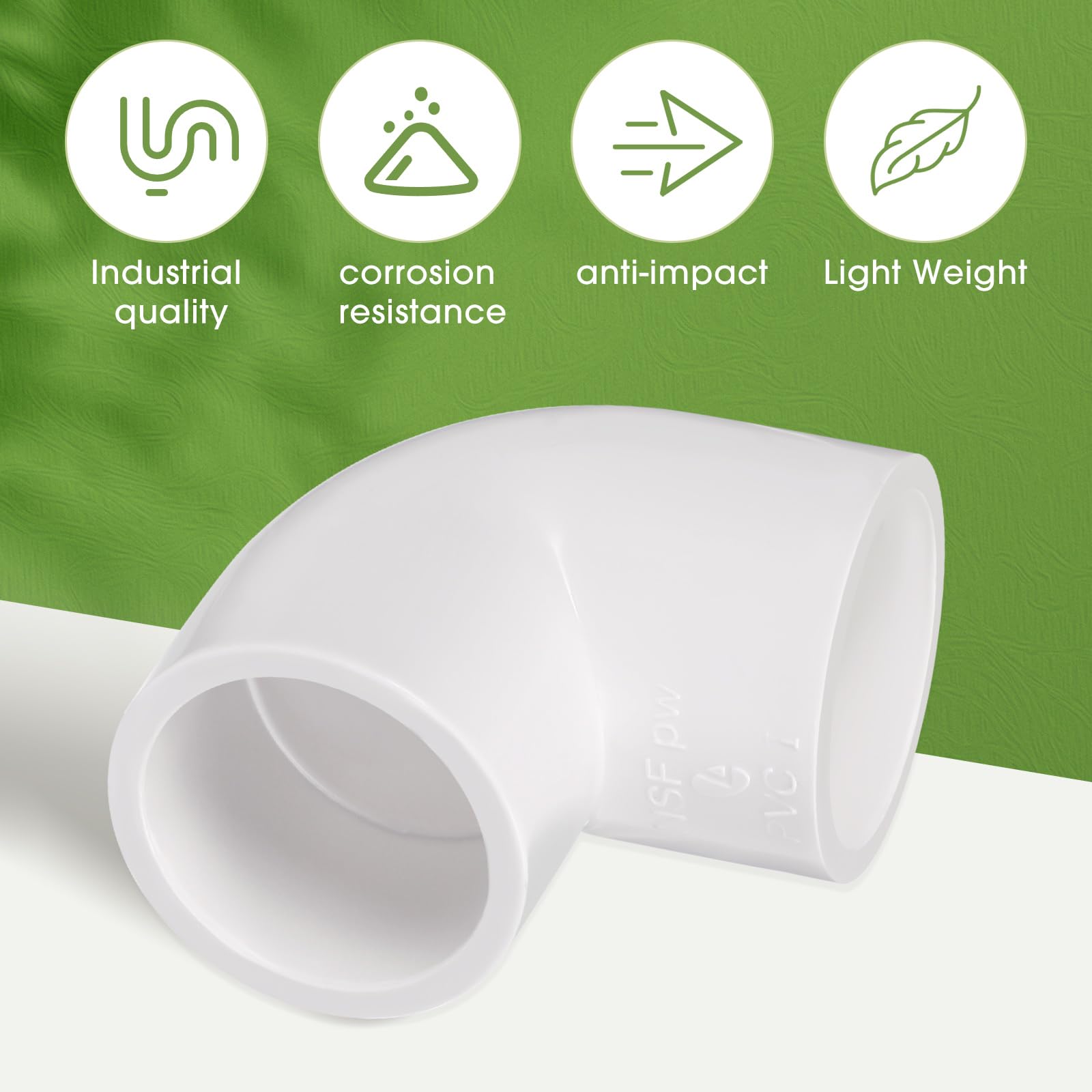 Pangda 30 raccordi per tubi in PVC da 1,9 cm, gomito a 90 gradi, 2 vie, ad angolo retto, per connessioni fai da te, serra, giardino, capanno e mensola per tende, struttura di supporto da giardino,