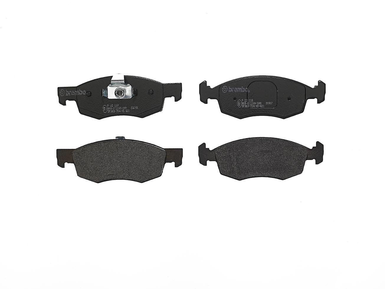 BREMBO P 23 118 Brake Pads Set Front for Fiat Doblo