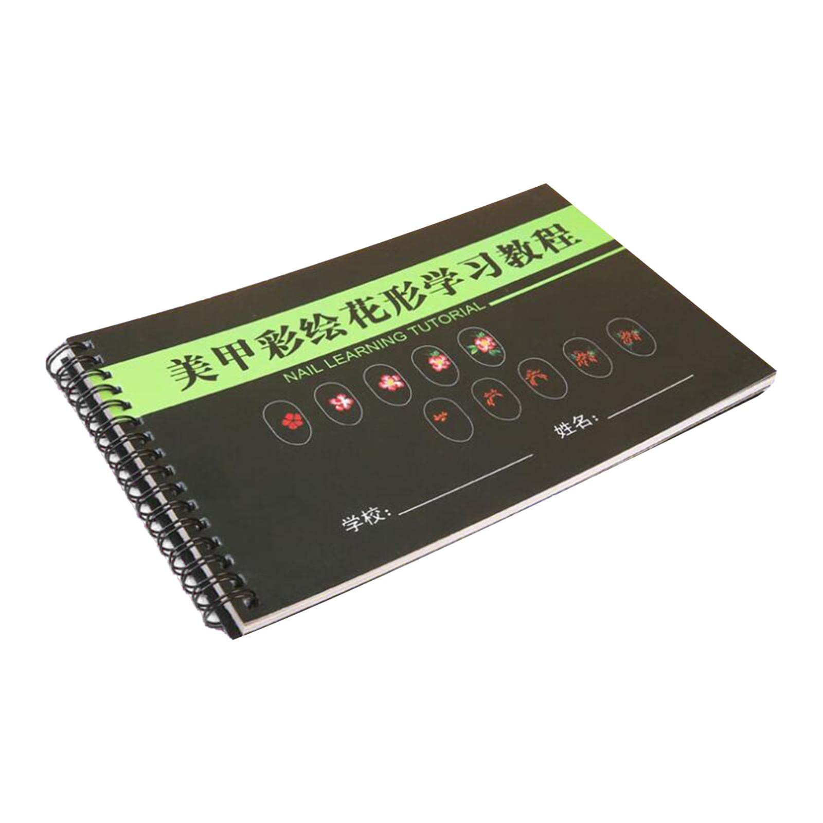 Nail Art Practice Template Learning Paper Book for Beginner Line Drawing,21x14cm