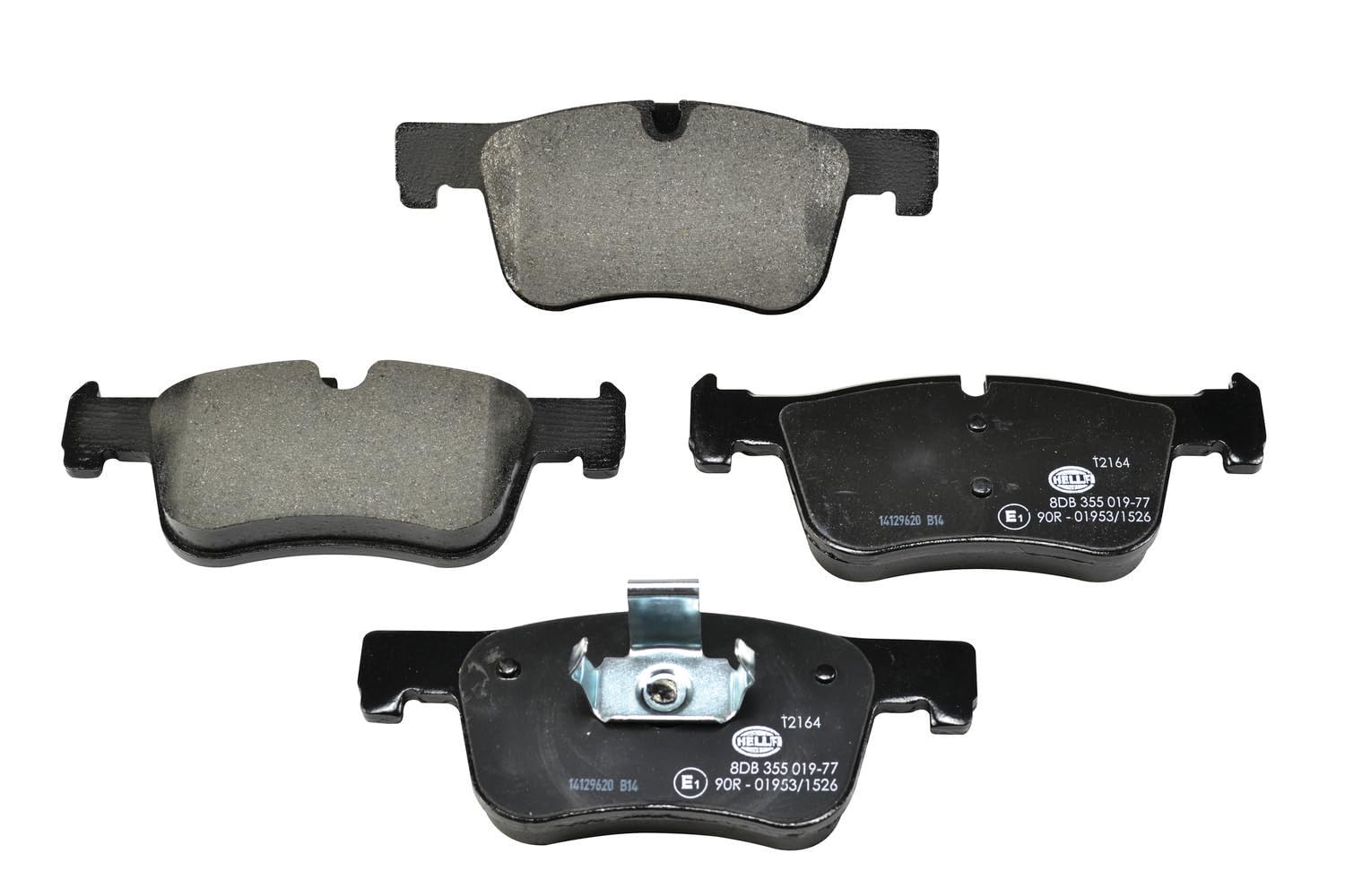 HELLA 8DB 355 019-771 Brake pad set - prepared for wear indicator - T2164 - for e.g. BMW