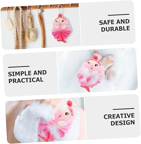 Mermaid Baby Bath Sponge & Shower Pouf - 2 Pack(1 Count (Pack of 1))