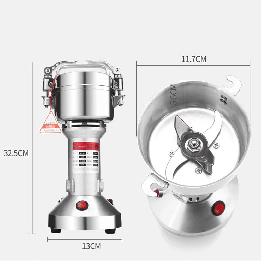 Macinacaff&egrave; Elettrico 300W - Per Chicchi, Noci E Spezie, Capacit&agrave; 500ml, Acciaio Inox
