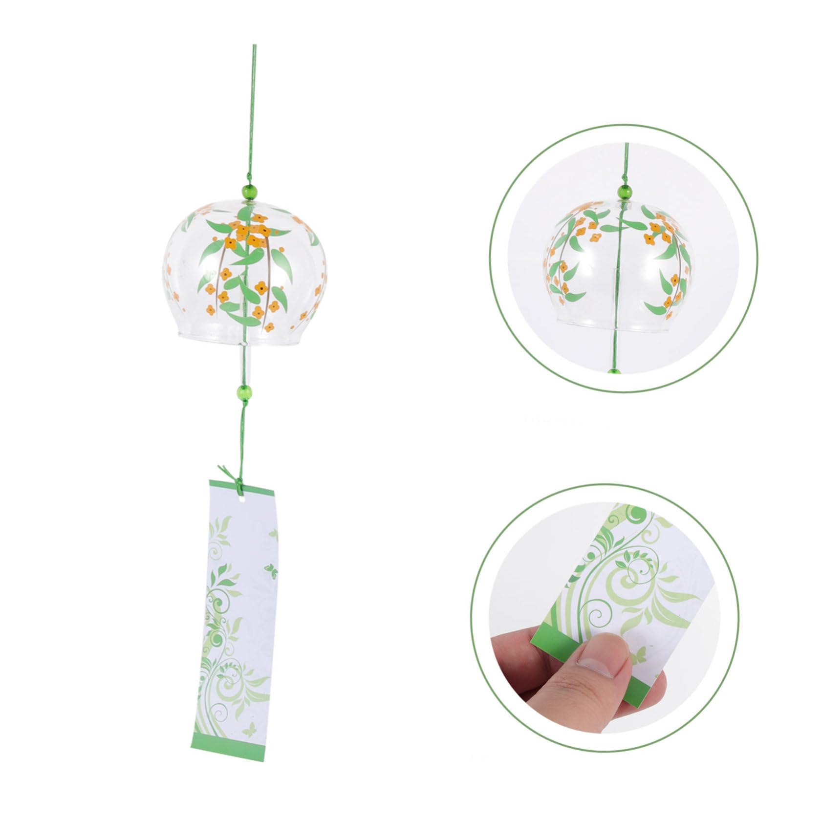Campanelli Eolici in Vetro Colorato 4 Pezzi Fatti a Mano per Giardino Decorativo Suono Cristallino Rilassante per Esterno