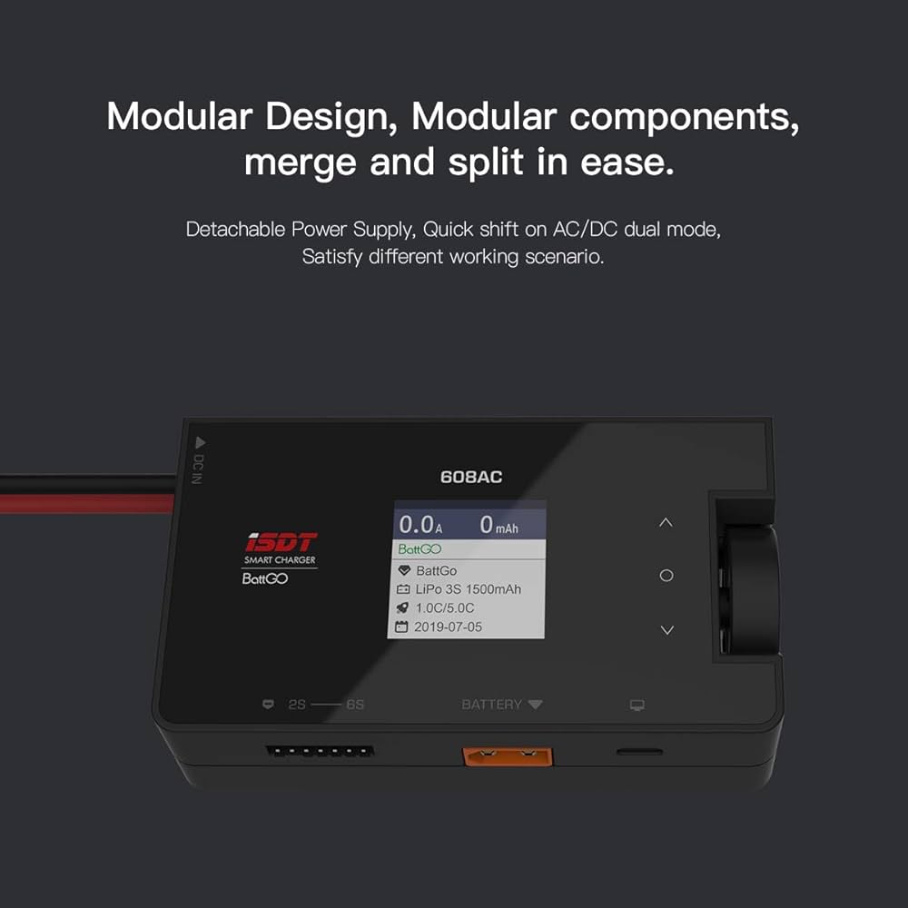 Amazon.com: ISDT 608AC Lipo Battery Charger 6S/8A/200W AC/DC