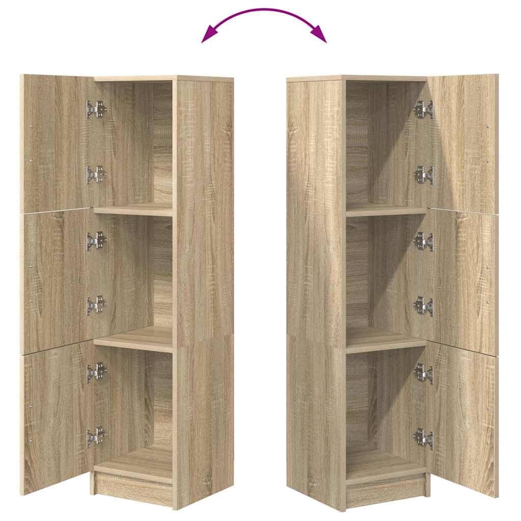 vidaXL Haut Armoire Chêne Sonoma 31.5 x 32 x 122.5 cm, Meuble Haut rectangulaire Moderne, Rangement Efficace, Style Minimaliste, déco Tendance pour Salon