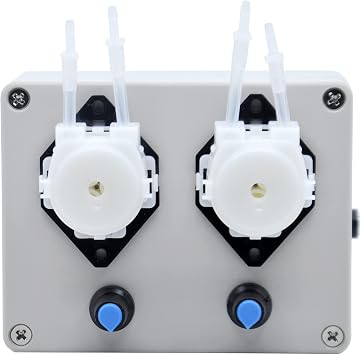 Gikfun DC 12 V قابل للتعديل التمعج مضخة الجرعات السائلة، رئيس الجرعات، 8-70 مل/دقيقة مع محول للمواد الكيميائية، السوائل، مختبر حوض السمك التحليلي EK1971