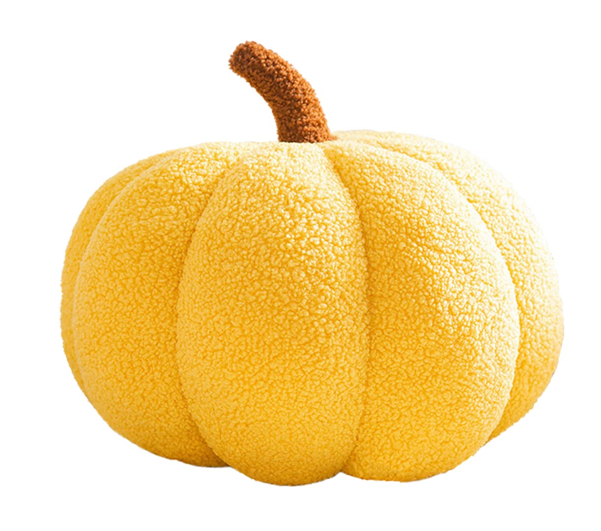 3D Simulated Pumpkin Pillow Plush Pillow Sofa Cushion (7.8inch, Yellow)