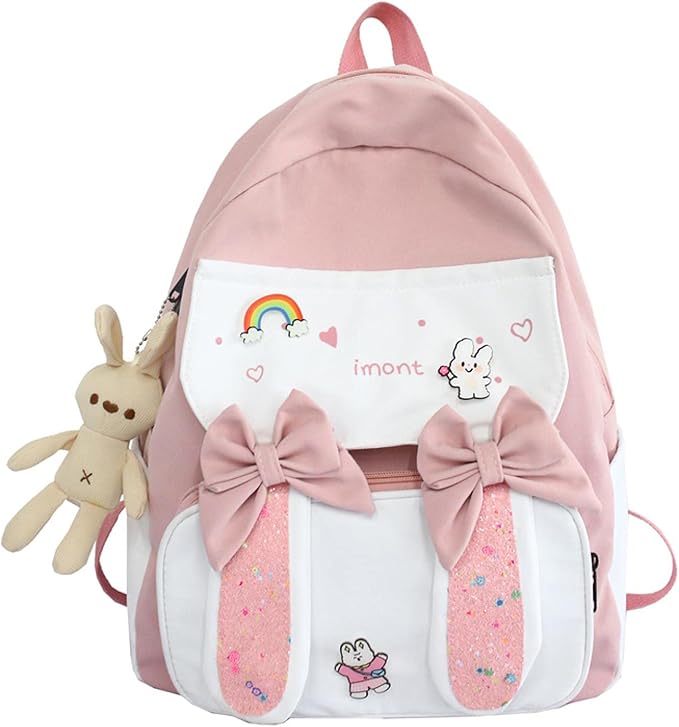 Zaino Bambino Bing Con Orecchie 3D - Per Scuola E Asilo, Tascabile, Spallacci Regolabili, Targhetta Nome - Foto 5