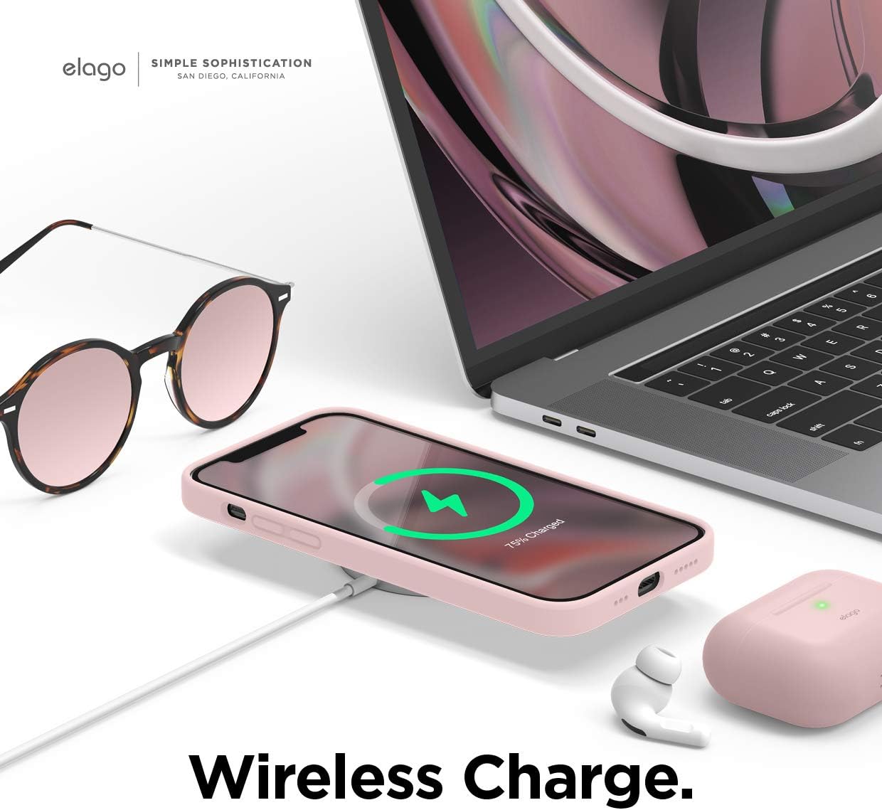 elago Magnetic Silicone Case Compatible with iPhone 12 Mini 5.4 Inch - Premium Liquid Silicone, Built-in Magnets, Compatible with All MagSafe Accessories (Lovely Pink)