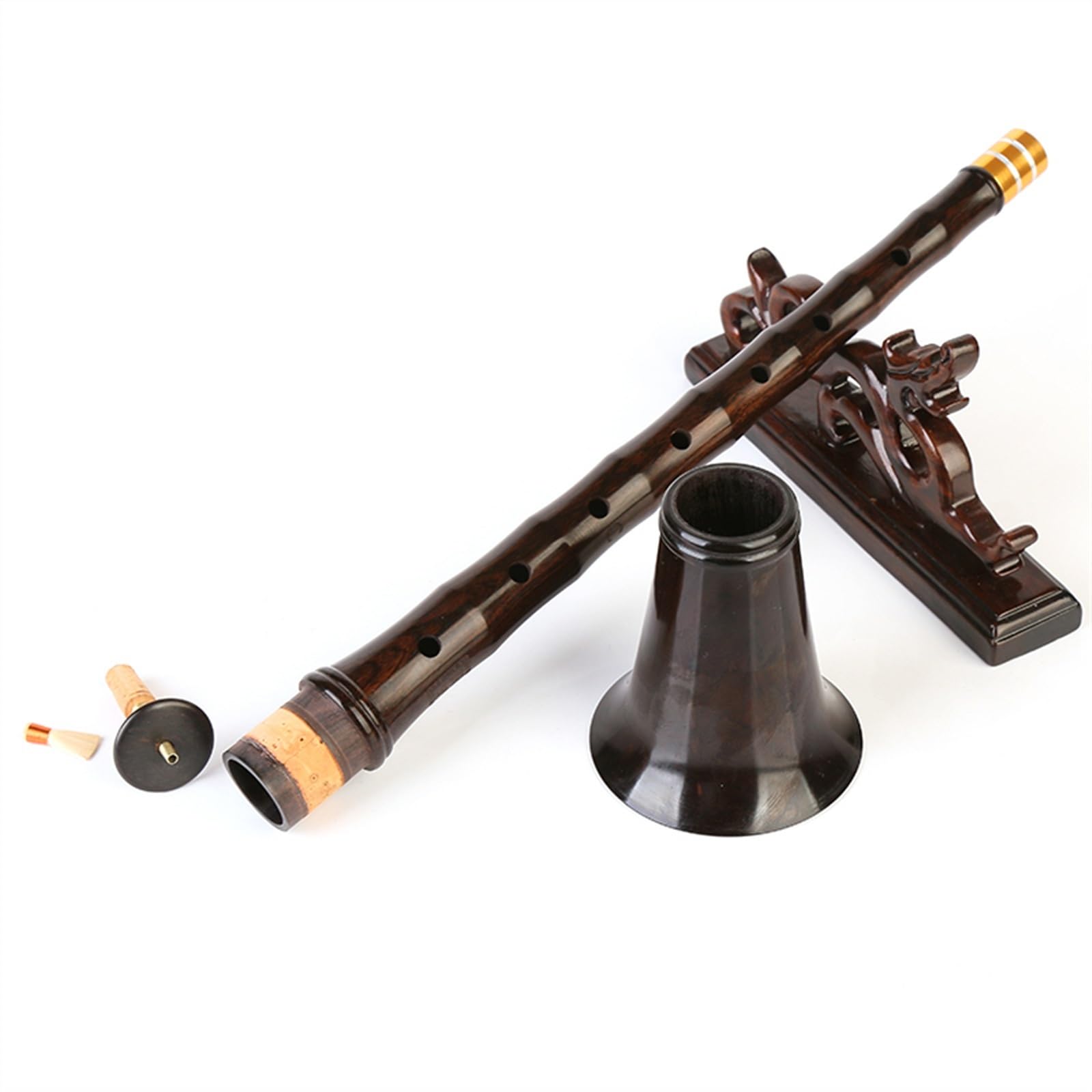 Schwachton-Holzschale Suona-Musikinstrumentenset Mit Trompete Für Professionelles Suona-Spielen Suona Set(Color:C key)