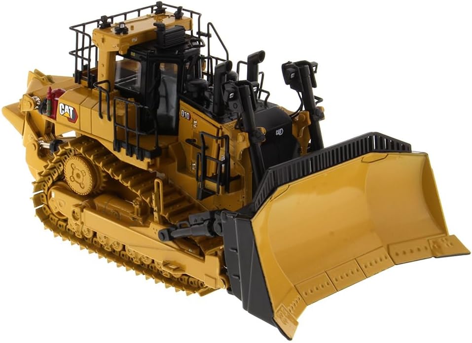 Diecast Masters 1:50 Scale Cat D10 Bulldozer for Collectors, Caterpillar Track-Type Tractor Construction Vehicle Model Replica, High Line Series, 85711