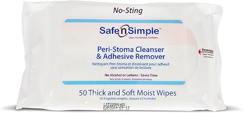 Safe n Simple Toallitas removedoras adhesivas 50 toallitas grandes sin picaduras para la piel Toallitas adhesivas para eliminar la piel Sin